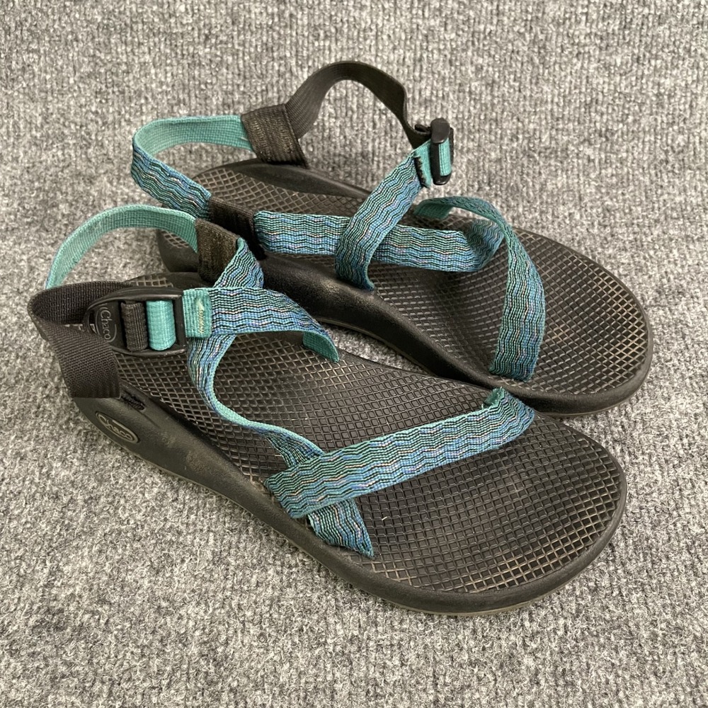 Chaco Z1 Yampa Hiking Sandals Women's Size 10 Blue Teal Wave Vibram Sole